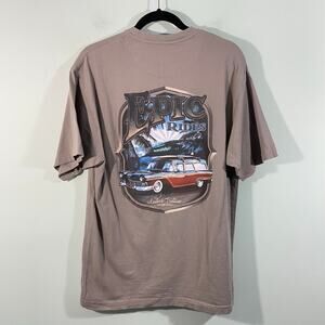 No Bad Days Men's Biege Epic Rides Car Short Sleeve Graphics Tee Size L